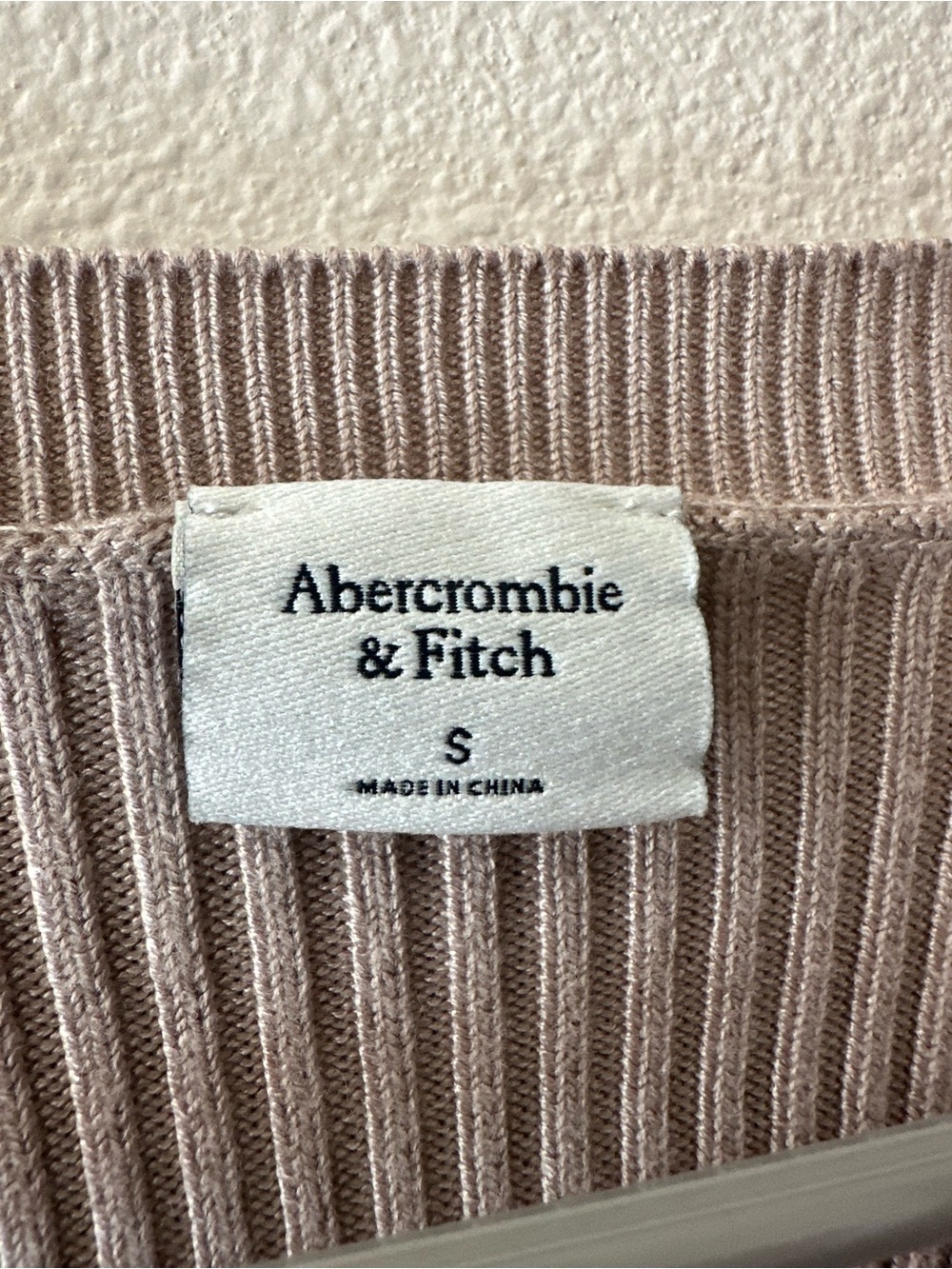 Abercrombie and Fitch knit corset sweater scoop neck beige size small - Picture 3 of 6